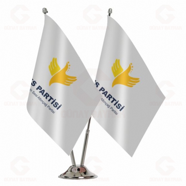 T�rkiye nin Sesi Alt�n�a� Partisi ikili Masa Bayra��