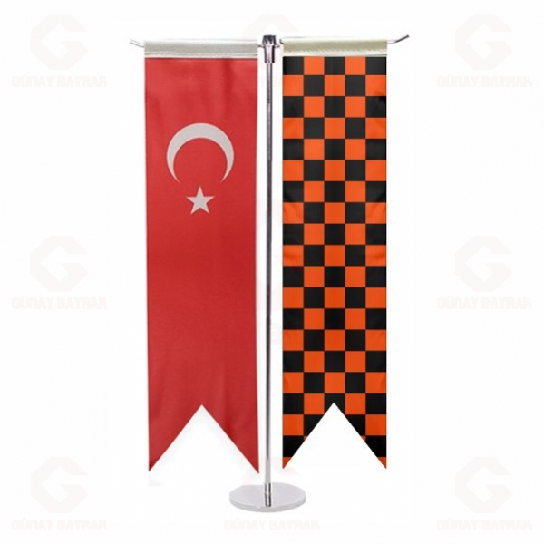 Turuncu Siyah Damal� T Masa Bayra��