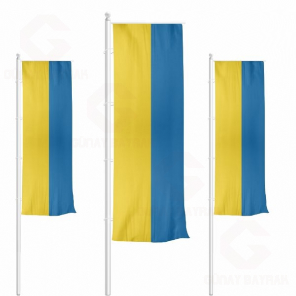 Ukrayna Dikey ekilen Bayraklar