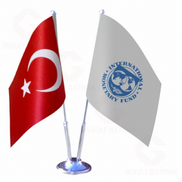 Uluslararas� Para Fonu 2 li Masa Bayraklar�