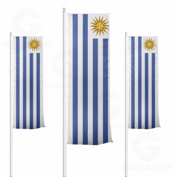 Uruguay Dikey ekilen Bayraklar