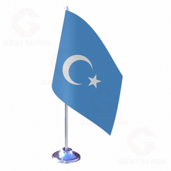 Uygur T�rkleri Tekli Masa Bayra��