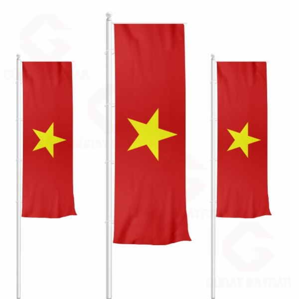 Vietnam Dikey ekilen Bayraklar