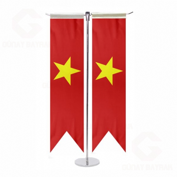 Vietnam T Masa Bayraklar