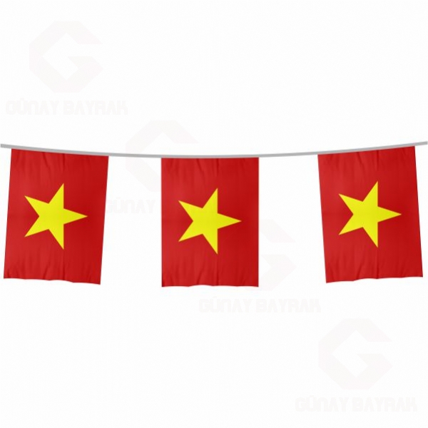 Vietnam pe Dizili Kare Bayraklar