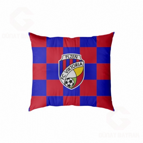 Viktoria Plzen FK Dijital Bask�l� Yast�k K�l�f�