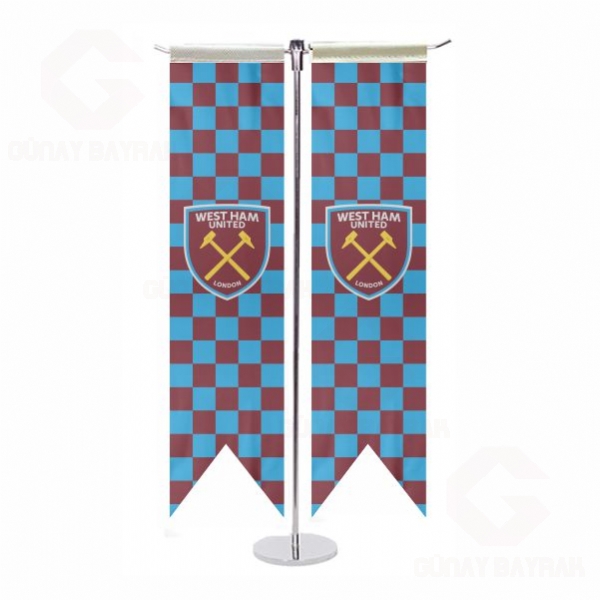 West Ham United FC T Masa Bayraklar�