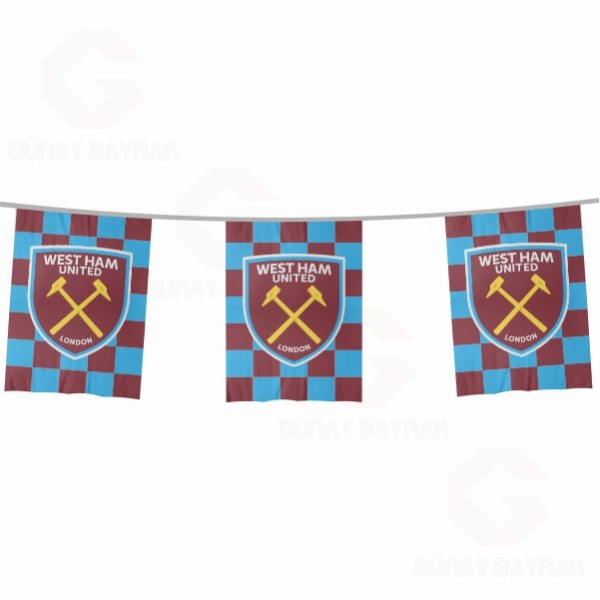 West Ham United FC �pe Dizili Kare Bayraklar