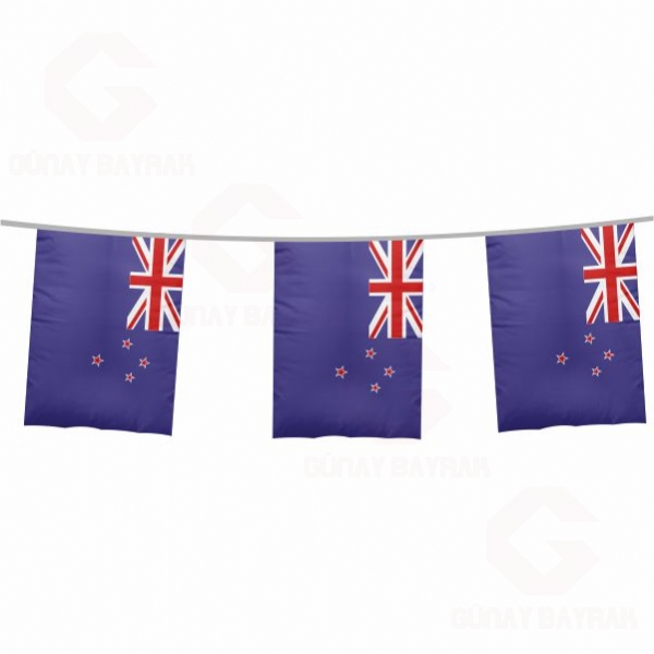 Yeni Zelanda pe Dizili Kare Bayraklar