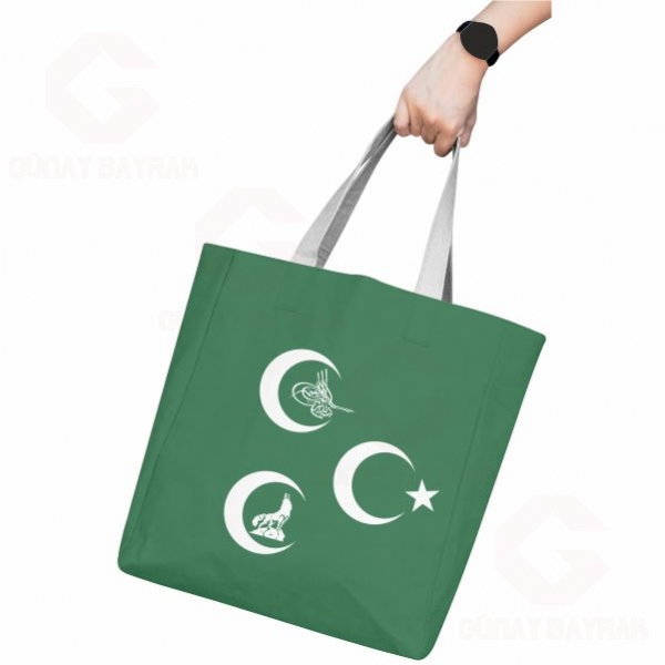 Ye�il 3 Hilal Osmanl� Kurt Bez �anta Modelleri ve Bez �anta