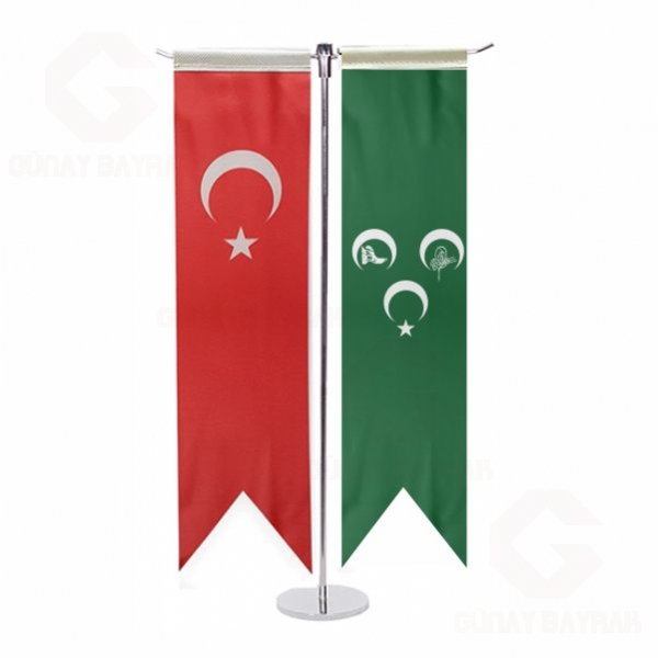 Ye�il 3 Hilal Osmanl� Kurt T Masa Bayra��