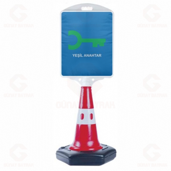 Ye�il Anahtar Orta Boy Yol Reklam Duba