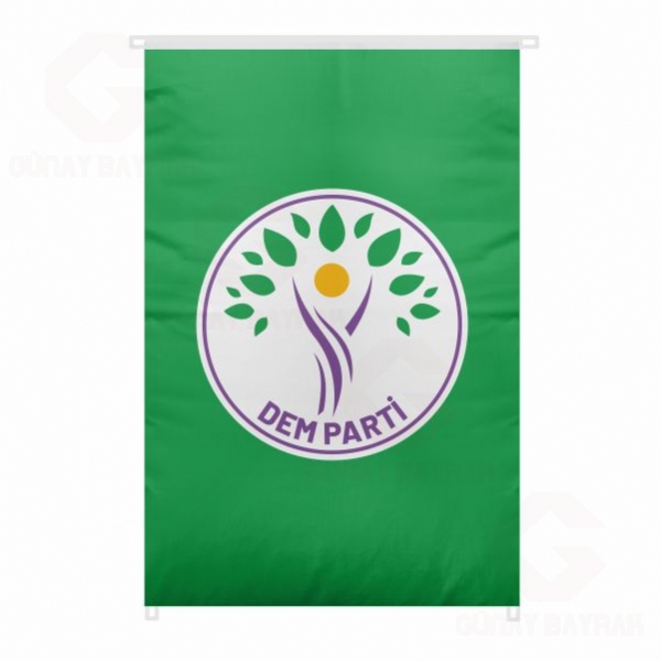 Ye�il Dem Parti Bina Boyu B�y�k Bayrak