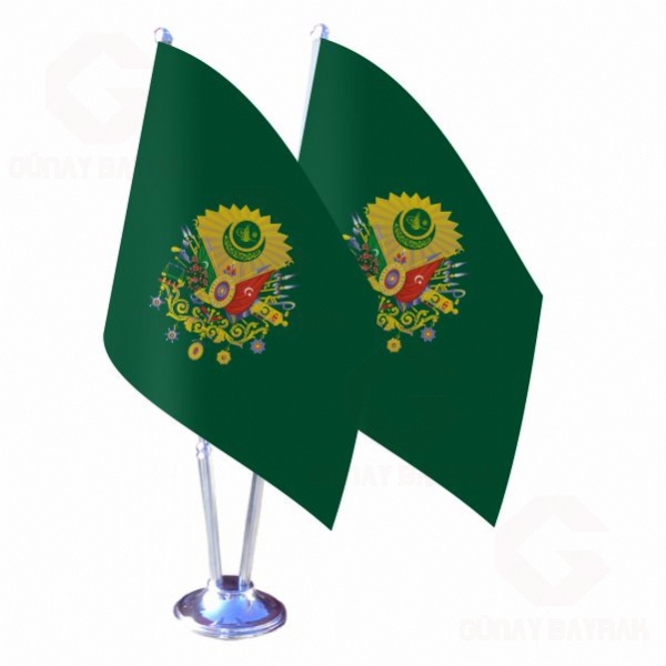Ye�il Osmanl� Armas� ikili Masa Bayra��