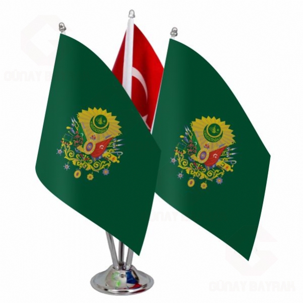 Ye�il Osmanl� Armas� ��l� Masa Bayra��