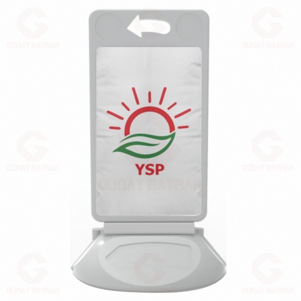Ye�il Sol Parti Bayraklar� Plastik Reklam Dubas�