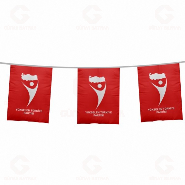 Y�kselen T�rkiye Partisi �pe Dizili Kare Bayraklar