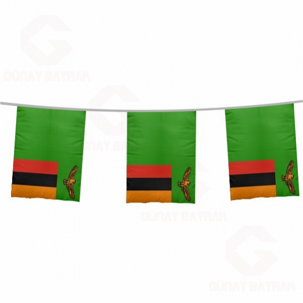 Zambiya pe Dizili Kare Bayraklar