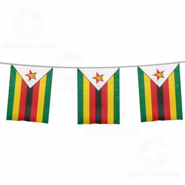 Zimbabve pe Dizili Kare Bayraklar