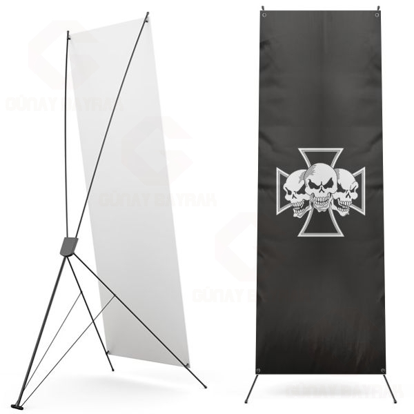 �ron Cross Skull Dijital Bask� X Banner