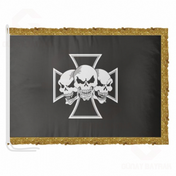 �ron Cross Skull Saten Makam Bayra��