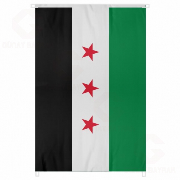 zgr Suriye Ordusu Bina Boyu Byk Bayrak