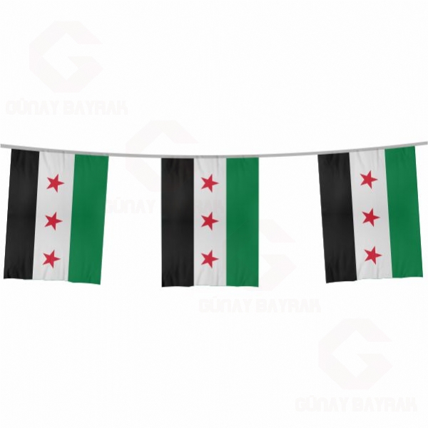 zgr Suriye Ordusu pe Dizili Kare Bayraklar